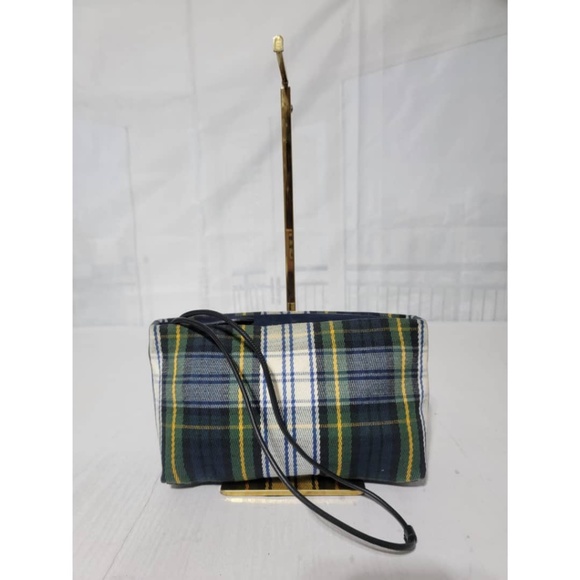 Authentic BURBERRY Tartan Fabric and Leather Clutch/Pouch Green - Picture 7 of 13
